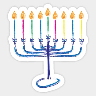 Hanukkah chalk Illustration Sticker